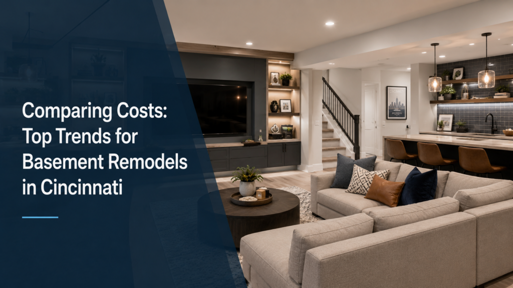 Comparing basement remodel costs in Cincinnati